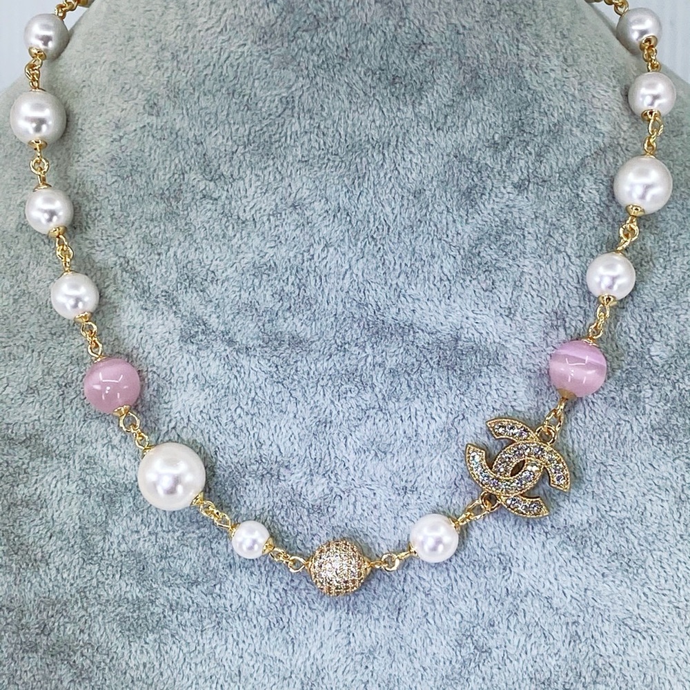 Handmade Necklace w/ Authentic CHANEL Logo…